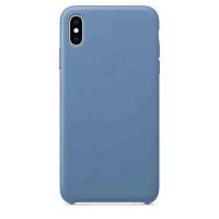 Чехол iPhone XS Leather Case -  цвет (Cornflower) синие сумерки MVFX2 |