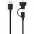 Кабель Ozaki Lightning&Micro to USB для зарядки и синхронизации мобильных устройств. Длина 1 м. Цвет: черный. OT225BK |