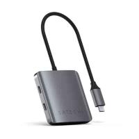 Адаптер USB-C хаб Satechi Aluminum 4 порта Интерфейс USB-С.  ST-UC4PHM |