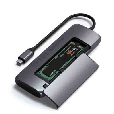 Адаптер Satechi USB-C Hybrid Multiport Adapter (with SSD Enclosure).  ST-UCHSEM |