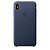 Чехол iPhone XS Max Leather Case - Midnight Blue MRWU2 |